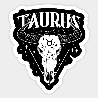 TAURUS Animal Green Witch Shirt Skull Astrologers Sticker